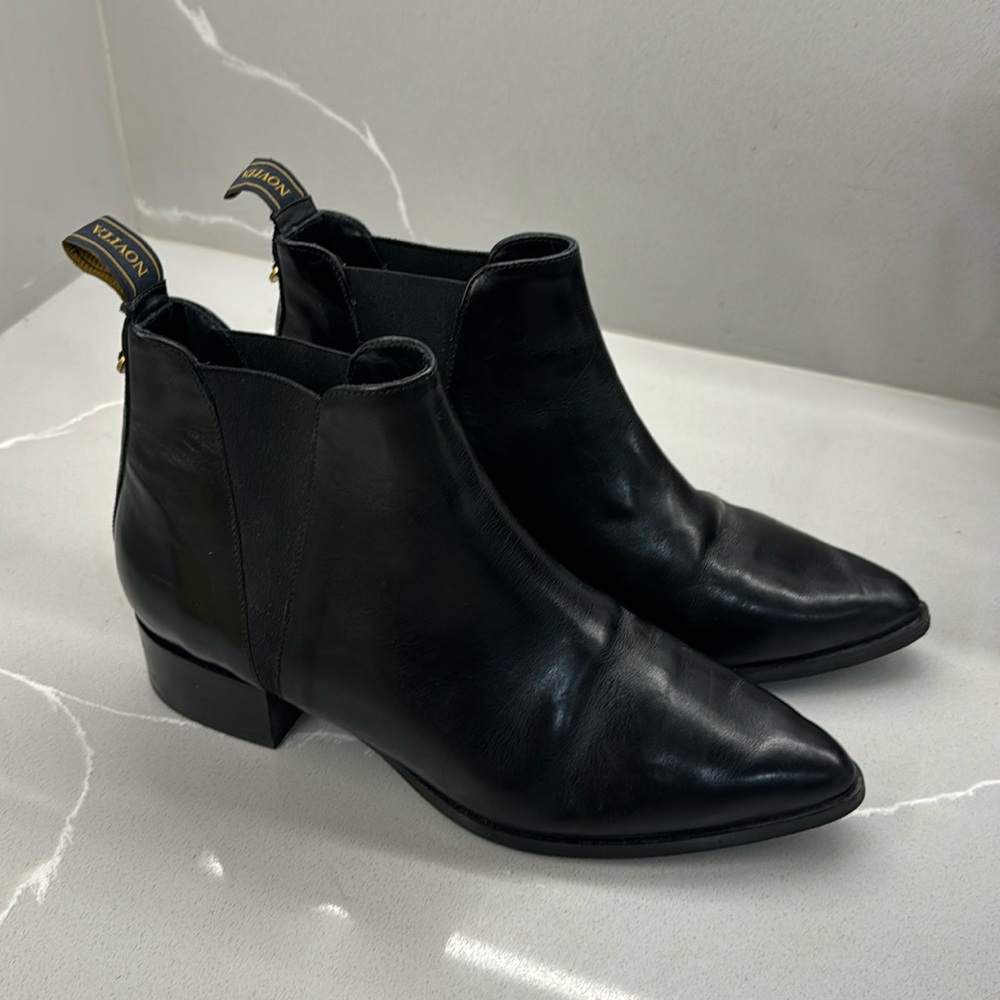 Stunning Novita Ankle Boots in real black leather
